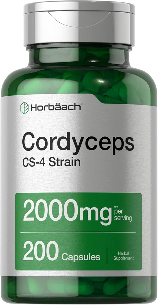 Horbäach Cordyceps Mushroom Κάψουλες 2000mg 