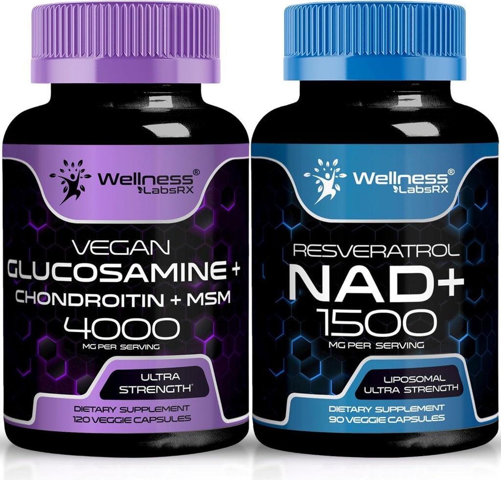 WELLNESS LABSRX Glucosamin Chondroitin MSM | NAD Supplement Capsules