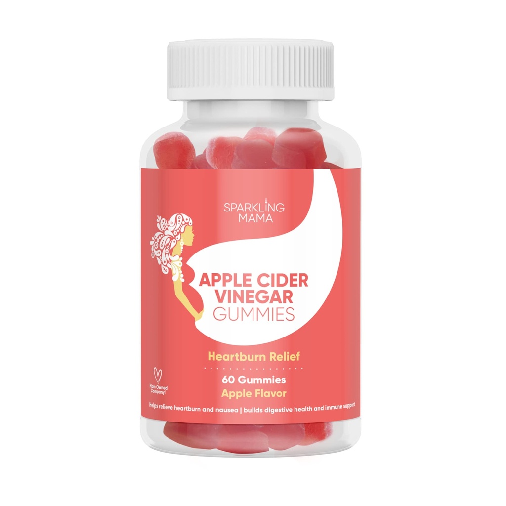 Dora Apple Cider Vinegar Gummies | Apple Flavor, (Heartburn Relief +Morning Hastaness, Kas Cramps), 60 Gummies (2-Pack)