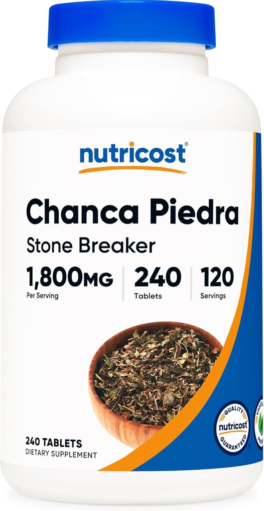 Nutricost Chanca Piedra Extract - Stone Breaker - 240 Tablet, 1800 mg Odada, 120 Şişeler