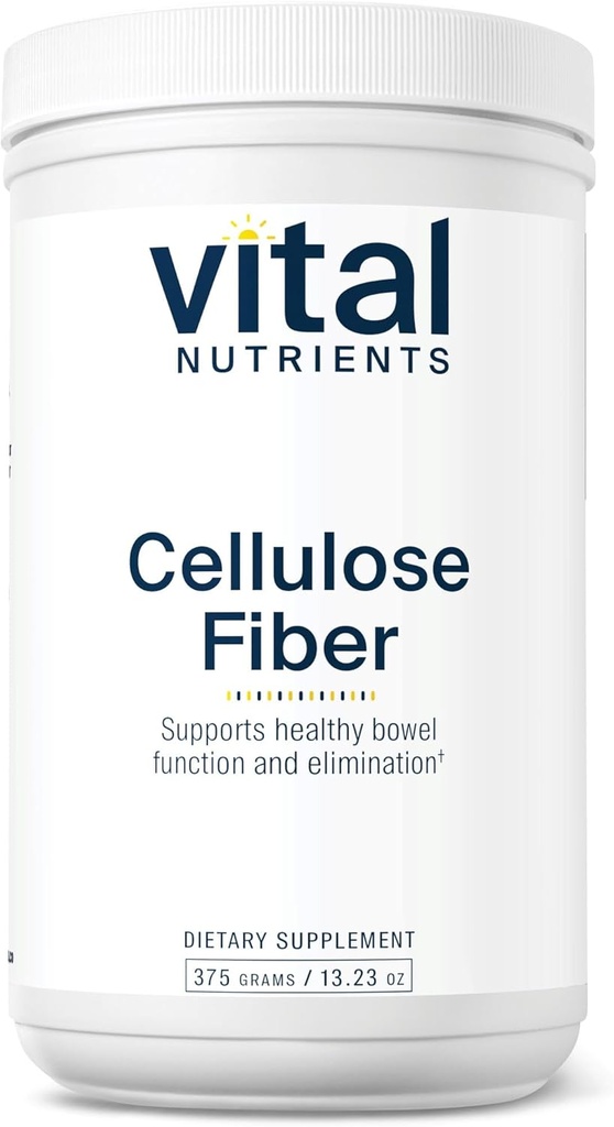 Vital Nutrients Hücreleri Fiber Toz | 375g Hücre Çözülmez Fiber Toz | Fiber Tamam Toz Desteği Sağlıklı Bowel Fonksiyonl | Gluten, Süt, Soy Free | Non-GMO | 60 Capsules