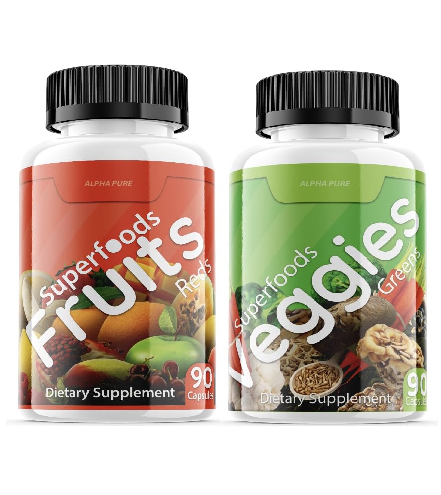 Superfoods Reds Φρούτα και Πράσινα 180 κάψουλες Λαχανικά Φρούτα και Veggie Superfood 