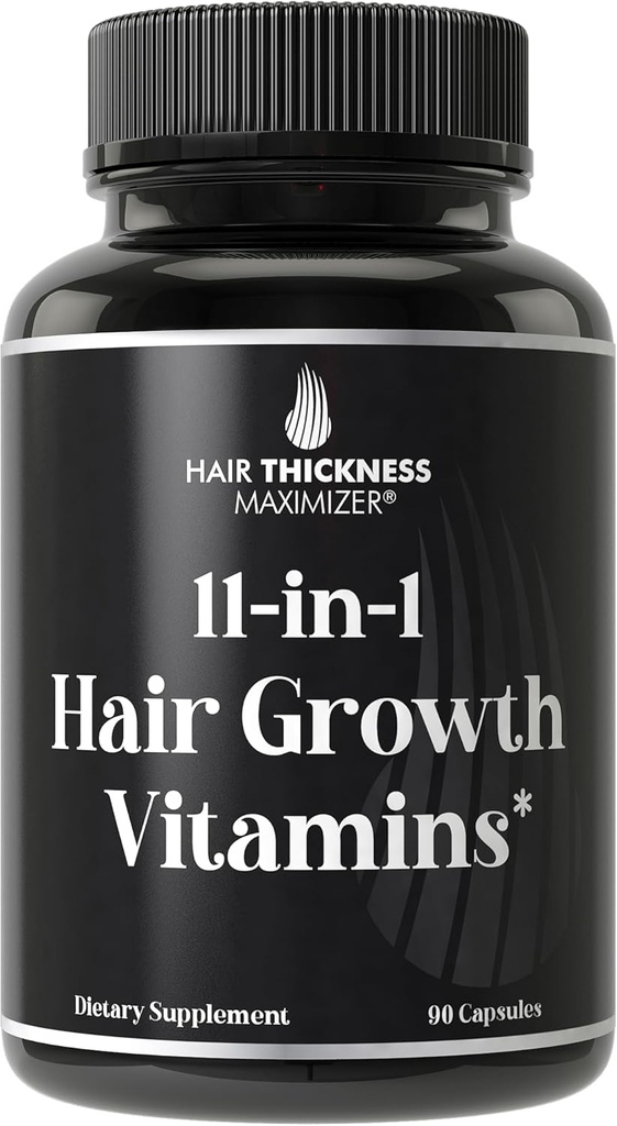 11-in-1 Vegan Saç Yaşları İncelenmesi ve Brittle Saçları için - 5000mcg Biotin ile Gelişmiş Vitamin Kompleksi, Olga. Supports, Healthier-Baking Scalp for Women & Men