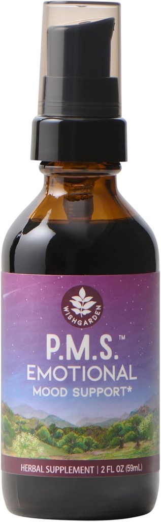 WishGarden Herbs PMS Duygusal Kadınlar için Duygusal – Herbal PMS Vitex Berry & Blue Vervain, PMS Mood Swing Relief & PMD Relief Supplement, Duygusal Destek PMS, 2oz