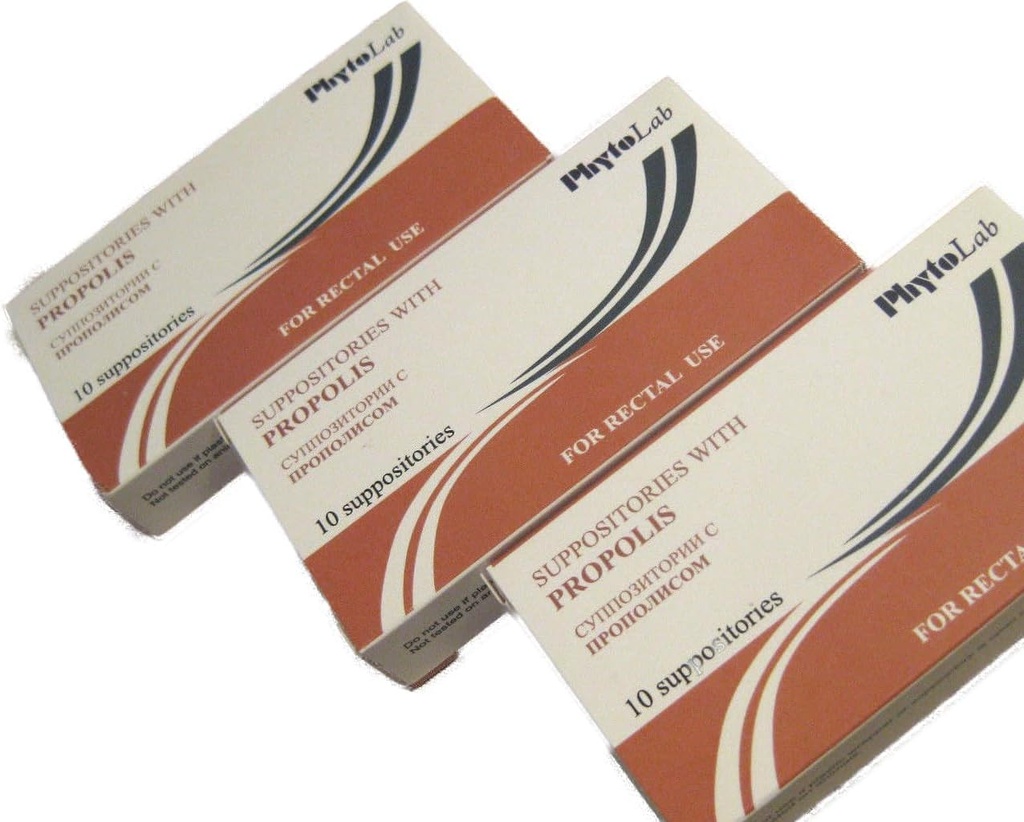 Propolis Suppositories Pack of 3 (30 Υποθετήρια), Off-white