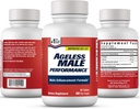 Yaşsız Erkek Performansı Erkekler için Nitrik Oksit - Kan Circulation, Arousal, Enerji Üretimi, Drive, Stamina, Health Supplement (60 Tablet, 1 Şişe)