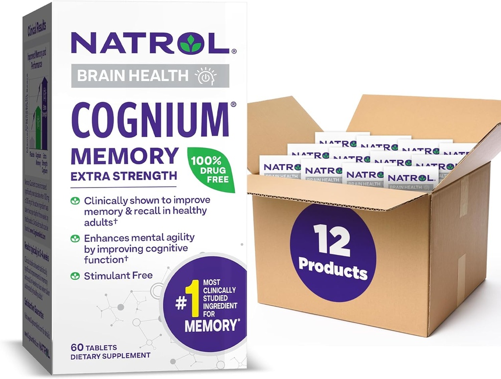 Natrol Standard Cognium Ekstra Kuvvet, Beyaz, 60 Kont (Paket 12)