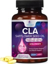 CLA Supplement, Conjugated Linoleic Acid 1560 mg - Ekstra Kuvvetli CLA Supplement Pills - Destek Body Kompozi, Lean Muscle Tone, & Energy - Safflower Capsules, Gluten Free, Non-GMO - 60 Softgels