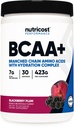 Nutricost BCAA Active with Glutamie, Citrullie, and Coconut Hydration Toz (BlackBerry Plant) 30 Hizmet - Hydration Complex - Gluten-Free, Non-GMO
