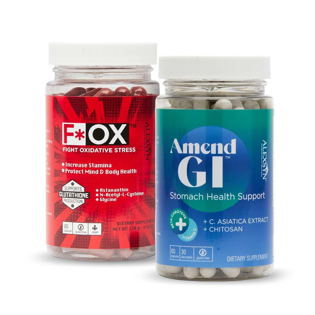 Amend GI + Fox Antioxidant Supplement Bundle - Digestive Health and Oxidative Stress Support