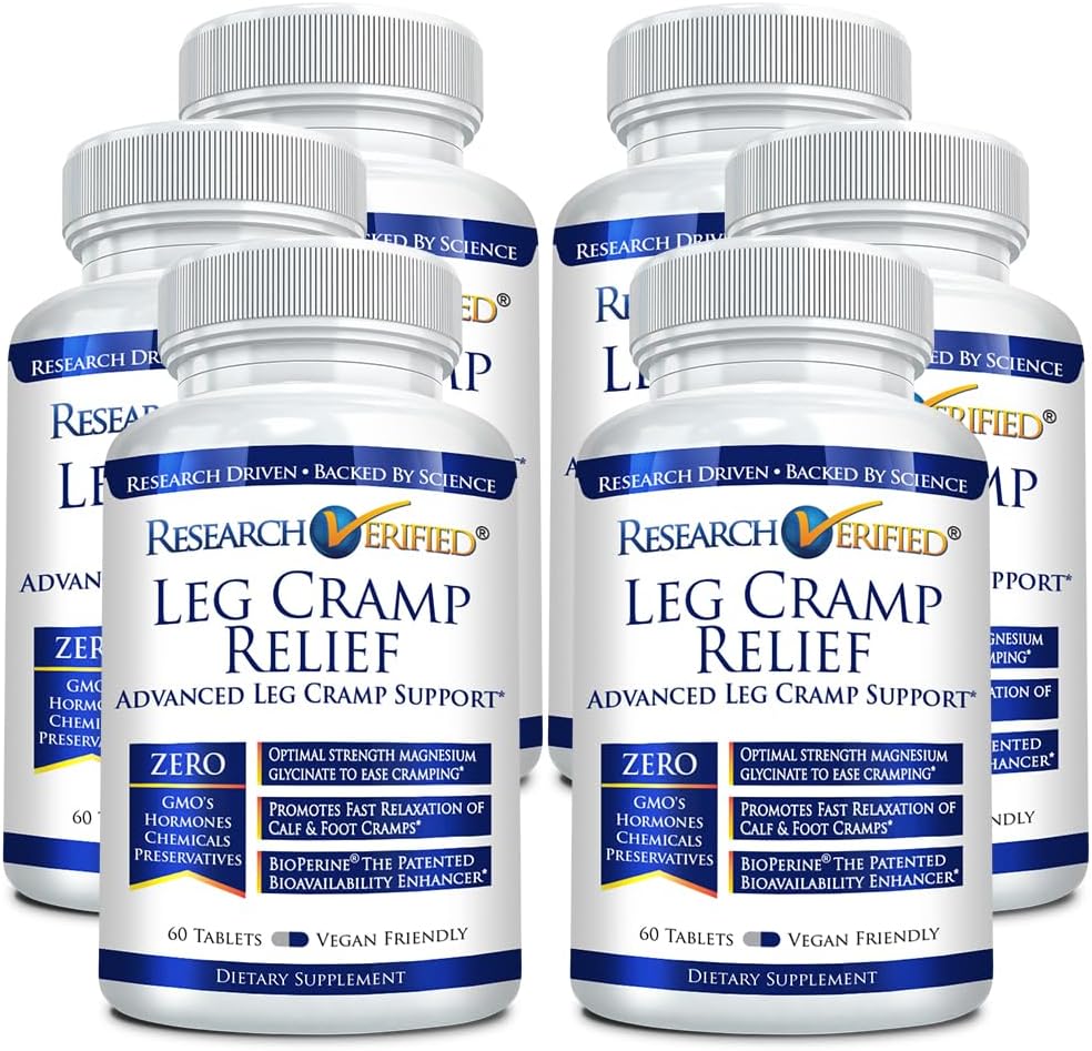 Araştırma Gerçekleştirilmiş Leg Cramps - B Vitamins, Ginger, Chamomile, BioPerine - Circulation Support - Vegan - 6 Ay Supply Supply