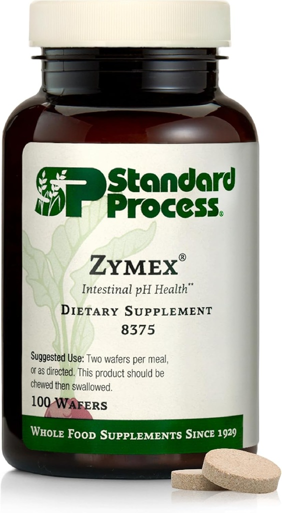 Standart Süreç Zymex Wafers - Digestive & Gut Health için Tamam - pH & Intestinal Tract Desteği - Vegetarian & Non-Soy - 100 Wafers (50 Hizmet)