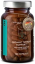 Organik Tiroid Destek Supplement with Iodine from Sea Kelp Organic and Selenium from Mustard Seed Extract - 120 Capsules - Natural Thyroid Supplement for Men & Women - Vegan and Gluten Free