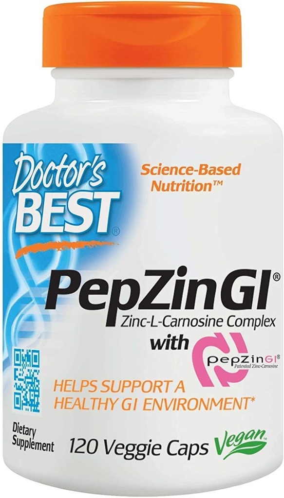 Doktor'S Best çinko Carnosine Complex with Pepzin Gi Veggie Caps, 120 Count