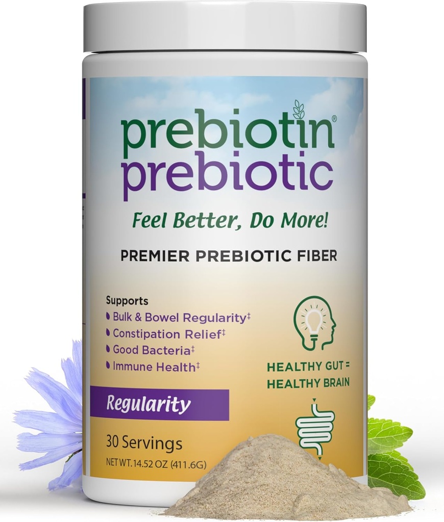 Prebiotin Prebiotic Regularity – 14.52 oz – 30 Services – Υποστηρίζει Digestive Health & Bowel Regularity - Ισορροπίες Gut Microbiome, Ενισχύει τη δική σας Probiotics & Προάγει Μαλακή Στολή