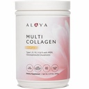 Alaya Multi Collagen Powder - Type I, II, III, V, X Hydrolyzed Collagen Peptides Protein Peptides Supplement with MSM + GC (Vanilla)