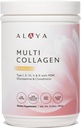 Alaya Multi Collagen Toz - Tip I, II, III, V, X Hydrolyzed Collagen Peptides Protein Toz Supplement with MSM + GC (Vanilla)