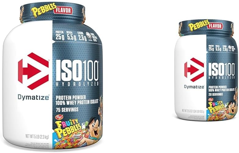 ISO100 Hydrolyzed Fruity Pebbles protein Toz Sche, 25g proteini, 5.5g BCAAs, 5 Pound + 20 Hizmetler