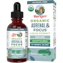 MaryRuth Organics - USDA Organic Brain Nootropic Supplement for Yetişkinler with Ginkgo Biloba & Astragalus | Focus & Adrenal Support | Brain & Memory Drops | Vegan | Non-GMO | Gluten Free | 30 Servisler
