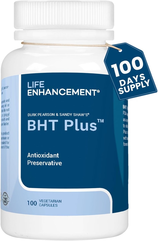 Yaşam BHT Plus - Antioksi Preservative - 180 mg BHT ve 80 mg C (Ascorbyl Palmitate) - 100 Hizmet