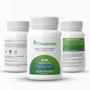 ADK 10 - Erkekler ve Kadınlar için A, D3 & K2 Supplement - Yüksek Potency ADK - Immune, Bone & Heart Health - 90 Capsules