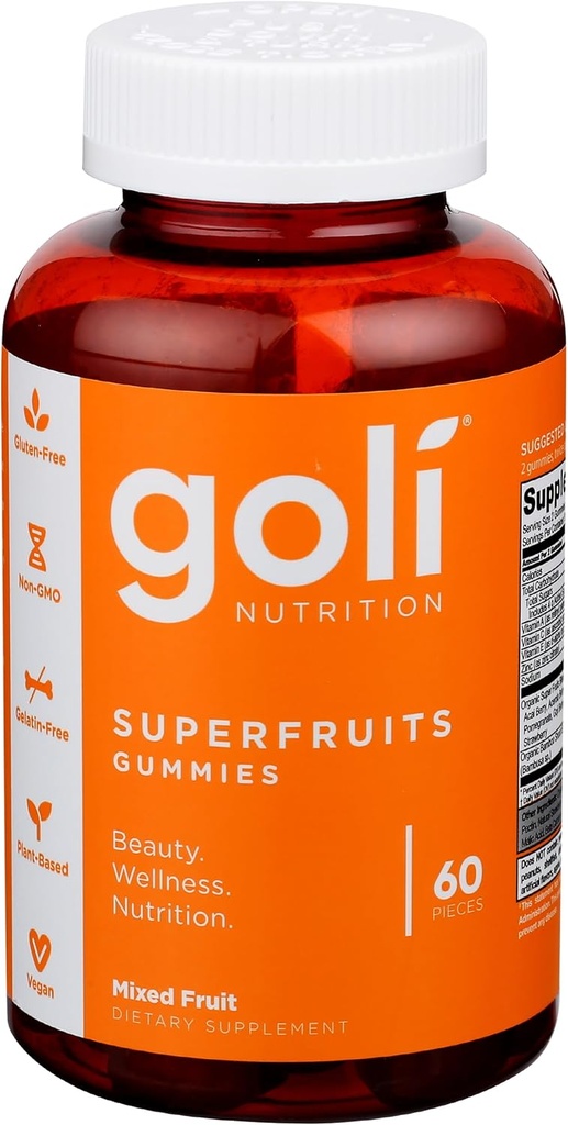 Goli Beslenme Karma Meyveler Gummies, 60 CT