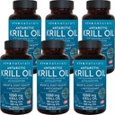 Viva Naturals Antarctic Krill Oil 1250 mg, Omega 3 EPA DHA και Ασταξανθίνη, συμπλήρωμα κοινής υποστήριξης και εγκεφάλου με αντιοξειδωτικές ιδιότητες, χωρίς ψαρική επίγευση (Pack of 6)