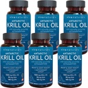 Viva Naturals Antarctic Krill Oil 1250 mg, Omega 3 EPA DHA και Ασταξανθίνη, συμπλήρωμα κοινής υποστήριξης και εγκεφάλου με αντιοξειδωτικές ιδιότητες, χωρίς ψαρική επίγευση (Pack of 6)