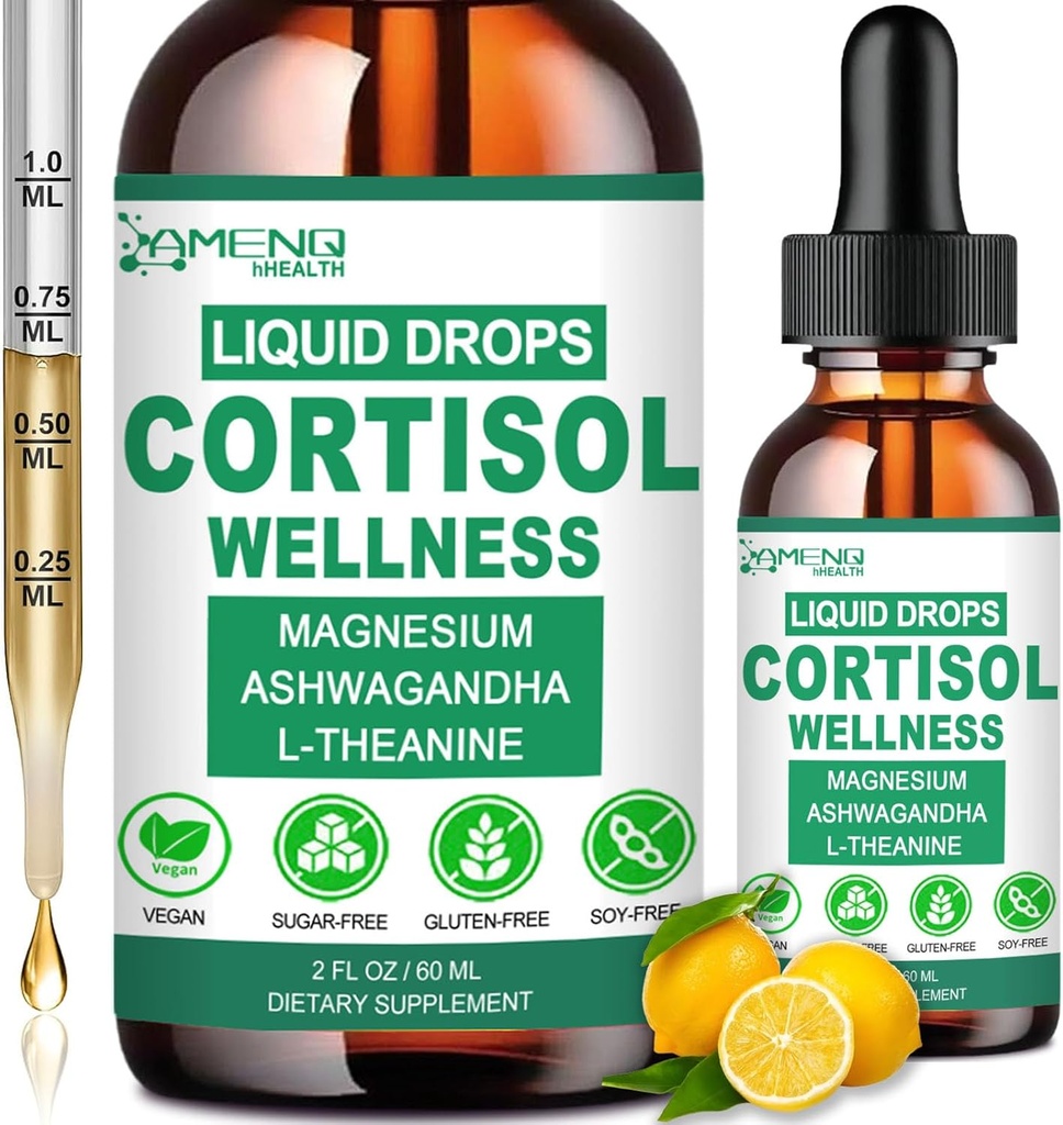 2 Pack Cortisol Συμπληρώματα για γυναίκες & άνδρες, 16-σε-1 Cortisol Calm Reducer Detox Manager w. Μαγνήσιο, Ksm-66 Ashwagandha L-Θεανίνη Φωσφατιδυλσερίνη για κάτω Cortisol, Recess Mood, Relax, Sleep