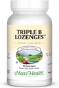 Maxi Health Triple B Lozenges - B12 & B6 & Biotin - Strawberry Flavor - 90 Chewies - Kosher