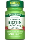 Nature's Truth Biotin 1000006 | 120 Hızlı Dissolve Tabletler | En Güçlü | Doğal Berry Flavor | Vegan, Non-GMO & Gluten Free Supplement Supplement Supplement