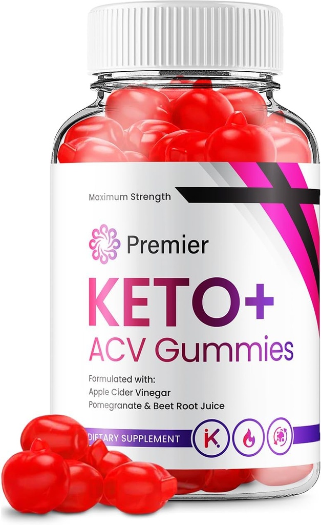 Premier Keto ACV Gummies - Advanced Formula Premiere Keto Plus ACV Gummies Apple Cider Vinegar Premier ACV Dietary Supplement Reviews Men Women (60 Gummies)
