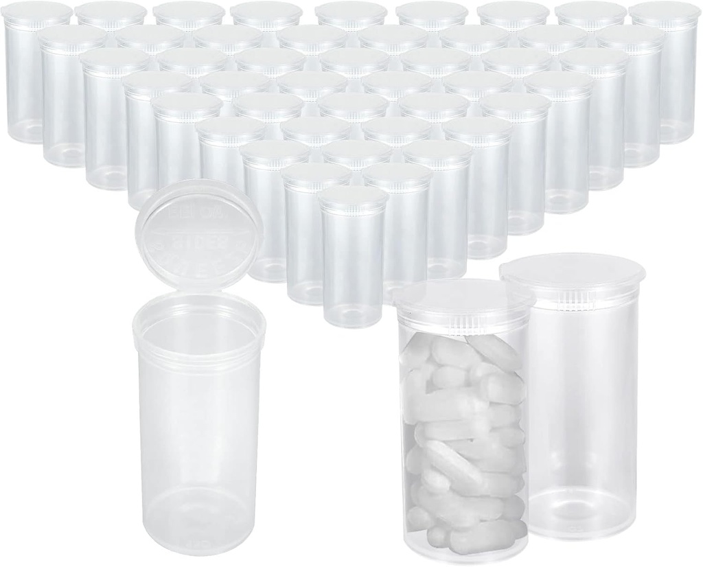 DAJAVE 100 Pack13 Dram άδεια χάπια μπουκάλια με καπάκια Pop Top Πλαστικά ιατρική μπουκάλια Συνταγή Vial Prescription Μπουκάλι ιατρική εμπορευματοκιβώτιο για χάπια, χειροτεχνίες, καραμέλα, συμπληρώματα