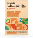 Ashwagandha Oral Strips 100 mg KSM 66 Ashwagandha, L-Theanine, Melatonin, Vitamin D3 ve Magnezyum, Men ve Kadınlar için Vegan Strip, Non-GMO, 30 Oral Strips (Berry)