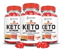 Justified Laboratories (3 Pack Ignite Keto ACV Gummies Extreme 2000MG Advanced Ignite Keto Gummies Apple Cider Vinegar Formed with Pomegranate Beet Juice Powder B12 Vegan Non GMO 180 Gummys