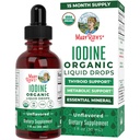 MaryRuth Organics Iodine Liquid Drops | P properties Iodide | 1 Yıl Supply | 450 Hizmet | Tiroid Sağlığı | USDA Organik| Vegan | Non-GMO | Gluten Free | 1 Fl Oz