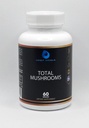 Total Mushrooms Capsule Supplement, 1330 mg - Mushroom Brain Supplement with Cordyceps, Reishi Mushroom, Shiitake, Lions Mane - Focus, Aids Digestion, mental Clarity, Immunity - 60 Count