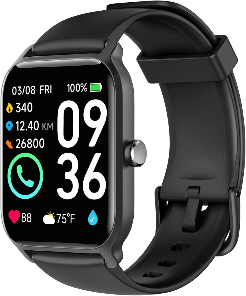 Erkekler için Akıllı İzleme (Answer/Make Call),Alexa Built-in,1.8"Fitness Tracker with Heart Rate Sleep SpO2 Monitor,100 Sport Mode,5ATM iOS ve Android Phoneslar için Smartwatchs,Activity Trackers and Smartwatches for iOS and Android Phones