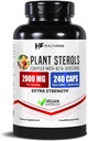 Healthfare Plant Sterols Capsules 2000 mg | 240 Vegan Capsules | Beta Sitosterol & Phytosterol Kompleksi | Plant-Based Supplement | Non-GMO & Gluten-Free | Made in the USA