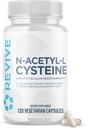 Erkekler ve Kadınlar için Revive MD NAC Supplement - N-Acetyl Cysteine Supports Respiratory, Cardiovascular & Cellular Health - Antioksi & Immune Support (120 Capsules, 60 Hizmet)