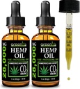 GreenIVe Hemp 28,000 mg Doğal Grown Hemp Oil Drops Vegan Omegas Doğal Potent Sonuçlar (2 Paket)