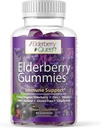 Elderberry Queen Organic Elder Gummies 60 ct - Immune Support Gummies with Vitamin C & çinko - Yaşlılar Yetişkinler ve Çocuklar için Gummies