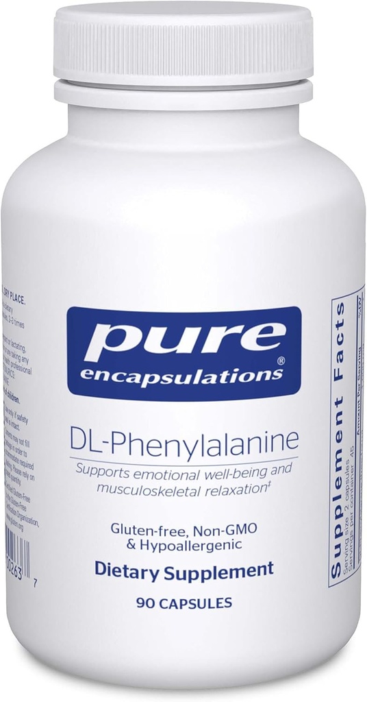 Saf Encapsulations DL-Phenylalanine | Memory and Focus, Ortaklar, Kaslar ve Bilişsel Destek* | 90 Capsules