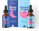 JoySpring Genius Drops Brain Supplement ve SleepBerry Melatonin for Kids Sleep Support