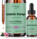 GREENPEOPLE Lymphatic Drainage Drops - 10-in-1 Lymphatic Cleanse Supplement w/Echinacea, Cleavers & Burdock Root - Immune Support, Cleanse & Detox - Advanced Absorption, Non-GMO (1 fl oz, 2 Pack)