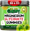 Center-Filled Magnezyum Glycinate Gummies 400MG - Çocuklar için Yüksek Aborpsiyon, Gençler ve Yetişkinler - Uyku için Tamam, Calm & Muscle Relaxation with B6 & D3 - Gluten Free & Vegan Friendly - 60 Count