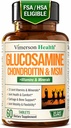 Glucosamine Chondroitin MSM Supplement – Erkekler ve Kadınlar için Gelişmiş Ortak Supplementler 1000 mg, Chondroitin Sulfate & MSM, B12 ve Daha Fazla Ortak Sağlık - FSA Eable