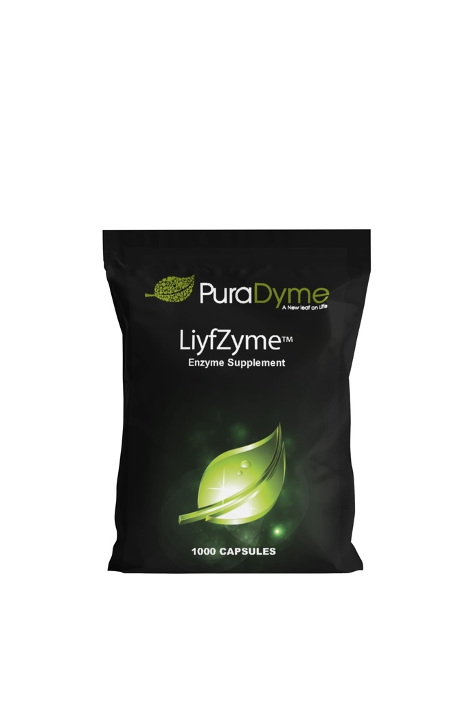 LiyfZyme – 1000 Vegan Capsules – Plant-Based Enzyme Supplement for Protein, Fat, and Carbohidrat Breakdown