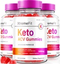 rize εργαστήρια (πακέτο των 3 Xtreme Fit Keto ACV Gummies για Σύνθετη απώλεια βάρους, με το συμπλήρωμα μηλίτη ξύσματος Μπέλι λίπος επιπλέον δύναμη (180 Gummies)
