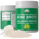 Peak Performance Hydrolyzed Bone Broth ve Collagen Unflavored Protein, Toz Contains All Collagen Type: 1, 2 ve 3. Pure Pasture, Yükseltilmiş Grass Fed, Paleo Friendly, Gluten + Dairy Free